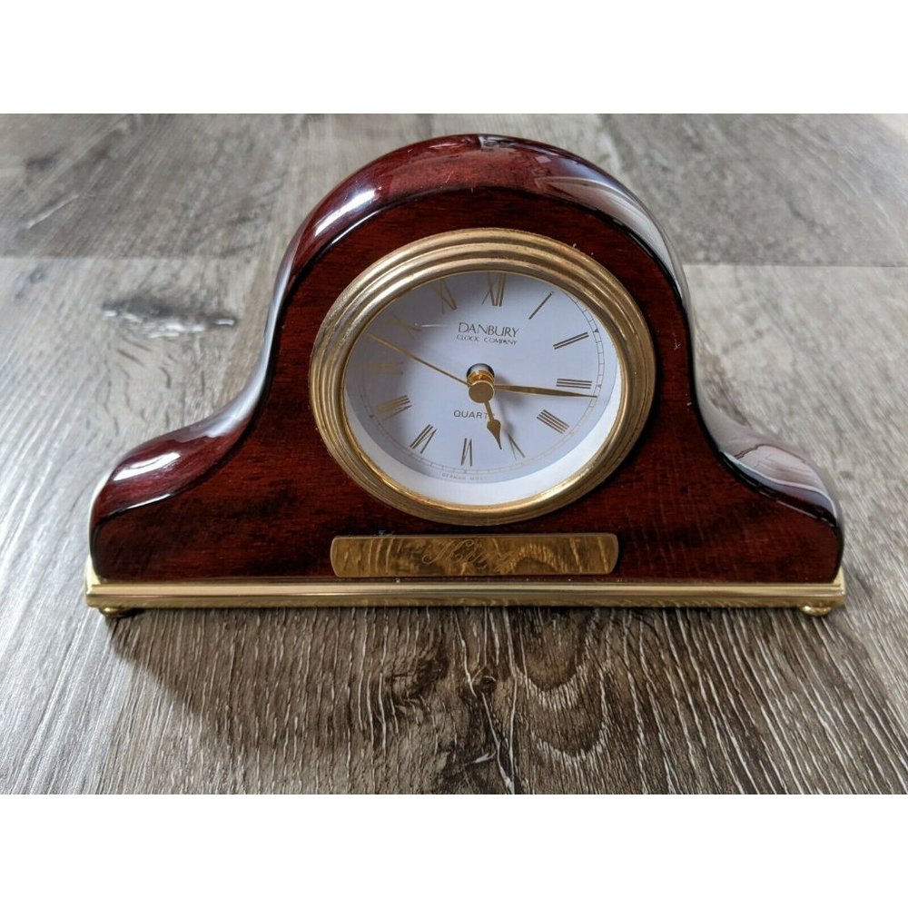 Danbury Clock Company Quartz Wood Mantle Clock